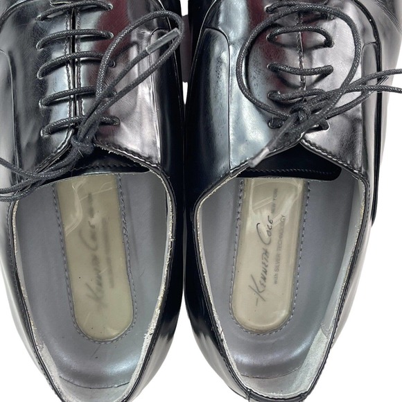 Kenneth Cole New York Mens Shoes Size 9.5 M Silver Technology Black Oxfords - Picture 8 of 11